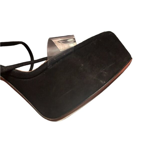 Amina Muaddi Sita Suede Platform Sandals - Picture 6 of 10